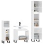 Set muebles de baño 3 piezas madera contrachapada blanco brillo de vidaXL, Muebles de baño - Ref: Foro24-3190285, Precio: 196...