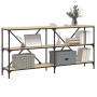 Mesa consola hierro madera ingeniería roble Sonoma 160x30x75 cm de vidaXL, Mesas auxiliares - Ref: Foro24-832849, Precio: 94,...