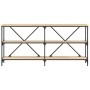 Mesa consola hierro madera ingeniería roble Sonoma 160x30x75 cm de vidaXL, Mesas auxiliares - Ref: Foro24-832849, Precio: 94,...