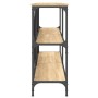 Mesa consola hierro madera ingeniería roble Sonoma 160x30x75 cm de vidaXL, Mesas auxiliares - Ref: Foro24-832849, Precio: 94,...