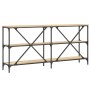 Mesa consola hierro madera ingeniería roble Sonoma 160x30x75 cm de vidaXL, Mesas auxiliares - Ref: Foro24-832849, Precio: 94,...