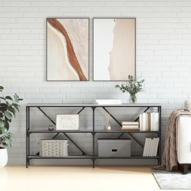 Sonoma gray engineered iron and wood console table 160x30x75cm by vidaXL, Side tables - Ref: Foro24-832851, Price: 81,99 €, D...