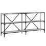 Mesa consola hierro y madera ingeniería gris Sonoma 160x30x75cm de vidaXL, Mesas auxiliares - Ref: Foro24-832851, Precio: 81,...