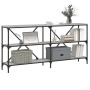 Mesa consola hierro y madera ingeniería gris Sonoma 160x30x75cm de vidaXL, Mesas auxiliares - Ref: Foro24-832851, Precio: 81,...