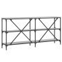 Mesa consola hierro y madera ingeniería gris Sonoma 160x30x75cm de vidaXL, Mesas auxiliares - Ref: Foro24-832851, Precio: 81,...