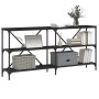 Mesa consola hierro y madera de ingeniería negro 160x30x75 cm de vidaXL, Mesas auxiliares - Ref: Foro24-832848, Precio: 84,66...