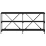 Mesa consola hierro y madera de ingeniería negro 160x30x75 cm de vidaXL, Mesas auxiliares - Ref: Foro24-832848, Precio: 84,66...