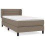 Box spring bed with taupe gray fabric mattress 100x200 cm by vidaXL, Beds and slatted bases - Ref: Foro24-3126305, Price: 362...