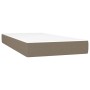 Cama box spring con colchón tela gris taupe 100x200 cm de vidaXL, Camas y somieres - Ref: Foro24-3126145, Precio: 349,27 €, D...