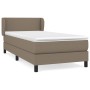 Cama box spring con colchón tela gris taupe 100x200 cm de vidaXL, Camas y somieres - Ref: Foro24-3126065, Precio: 361,80 €, D...