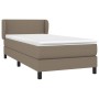 Cama box spring con colchón tela gris taupe 100x200 cm de vidaXL, Camas y somieres - Ref: Foro24-3126065, Precio: 361,80 €, D...