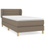 Box spring bed with taupe gray fabric mattress 100x200 cm by vidaXL, Beds and slatted bases - Ref: Foro24-3126865, Price: 346...