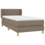 Box spring bed with taupe gray fabric mattress 100x200 cm by vidaXL, Beds and slatted bases - Ref: Foro24-3126865, Price: 346...