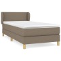 Box spring bed with taupe gray fabric mattress 100x200 cm by vidaXL, Beds and slatted bases - Ref: Foro24-3126705, Price: 327...