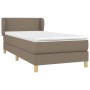 Box spring bed with taupe gray fabric mattress 100x200 cm by vidaXL, Beds and slatted bases - Ref: Foro24-3126705, Price: 327...