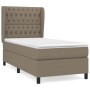 Cama box spring con colchón tela gris taupe 100x200 cm de vidaXL, Camas y somieres - Ref: Foro24-3128185, Precio: 408,25 €, D...