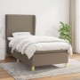 Box spring bed with taupe gray fabric mattress 100x200 cm by vidaXL, Beds and slatted bases - Ref: Foro24-3128345, Price: 397...