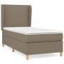 Box spring bed with taupe gray fabric mattress 100x200 cm by vidaXL, Beds and slatted bases - Ref: Foro24-3128345, Price: 397...