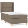 Cama box spring con colchón tela gris taupe 100x200 cm de vidaXL, Camas y somieres - Ref: Foro24-3128425, Precio: 391,12 €, D...