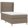 Cama box spring con colchón tela gris taupe 100x200 cm de vidaXL, Camas y somieres - Ref: Foro24-3128425, Precio: 385,24 €, D...