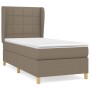 Cama box spring con colchón tela gris taupe 100x200 cm de vidaXL, Camas y somieres - Ref: Foro24-3128505, Precio: 396,84 €, D...