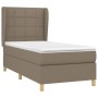 Box spring bed with taupe gray fabric mattress 100x200 cm by vidaXL, Beds and slatted bases - Ref: Foro24-3128505, Price: 396...