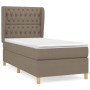 Cama box spring con colchón tela gris taupe 100x200 cm de vidaXL, Camas y somieres - Ref: Foro24-3128745, Precio: 414,92 €, D...