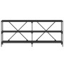 Black engineered iron and wood console table 180x30x75 cm by vidaXL, Side tables - Ref: Foro24-832853, Price: 74,43 €, Discou...