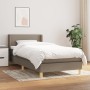 Box spring bed with taupe gray fabric mattress 100x200 cm by vidaXL, Beds and slatted bases - Ref: Foro24-3130093, Price: 326...