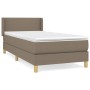 Box spring bed with taupe gray fabric mattress 100x200 cm by vidaXL, Beds and slatted bases - Ref: Foro24-3130093, Price: 326...