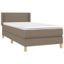 Box spring bed with taupe gray fabric mattress 100x200 cm by vidaXL, Beds and slatted bases - Ref: Foro24-3130093, Price: 326...