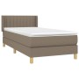 Cama box spring con colchón tela gris taupe 100x200 cm de vidaXL, Camas y somieres - Ref: Foro24-3130413, Precio: 348,25 €, D...