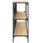 Mesa consola hierro madera ingeniería roble Sonoma 180x30x75 cm de vidaXL, Mesas auxiliares - Ref: Foro24-832854, Precio: 100...