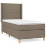 Box spring bed with taupe gray fabric mattress 100x200 cm by vidaXL, Beds and slatted bases - Ref: Foro24-3131893, Price: 392...