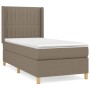 Box spring bed with taupe gray fabric mattress 100x200 cm by vidaXL, Beds and slatted bases - Ref: Foro24-3132133, Price: 400...