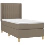 Box spring bed with taupe gray fabric mattress 100x200 cm by vidaXL, Beds and slatted bases - Ref: Foro24-3132133, Price: 400...