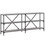 Sonoma gray engineered iron and wood console table 180x30x75cm by vidaXL, Side tables - Ref: Foro24-832856, Price: 82,99 €, D...