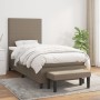 Box spring bed with taupe gray fabric mattress 100x200 cm by vidaXL, Beds and slatted bases - Ref: Foro24-3136417, Price: 415...