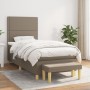 Cama box spring con colchón tela gris taupe 100x200 cm de vidaXL, Camas y somieres - Ref: Foro24-3137057, Precio: 409,81 €, D...