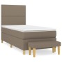 Cama box spring con colchón tela gris taupe 100x200 cm de vidaXL, Camas y somieres - Ref: Foro24-3137057, Precio: 409,81 €, D...