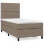 Cama box spring con colchón tela gris taupe 100x200 cm de vidaXL, Camas y somieres - Ref: Foro24-3141677, Precio: 370,09 €, D...