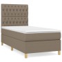 Box spring bed with taupe gray fabric mattress 100x200 cm by vidaXL, Beds and slatted bases - Ref: Foro24-3142557, Price: 406...