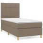 Box spring bed with taupe gray fabric mattress 100x200 cm by vidaXL, Beds and slatted bases - Ref: Foro24-3142317, Price: 387...