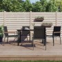 Garden dining set 5 pieces steel and black textilene by vidaXL, Garden sets - Ref: Foro24-3187043, Price: 315,99 €, Discount: %