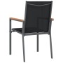 Garden chairs 4 pcs textilene and black steel 55x61.5x90 cm by vidaXL, Garden chairs - Ref: Foro24-3187085, Price: 218,14 €, ...