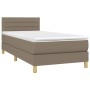 Cama box spring con colchón LED tela gris taupe 100x200 cm de vidaXL, Camas y somieres - Ref: Foro24-3133777, Precio: 341,93 ...