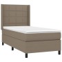 Cama box spring colchón y luces LED tela gris taupe 100x200 cm de vidaXL, Camas y somieres - Ref: Foro24-3138297, Precio: 400...