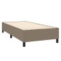 Cama box spring colchón y luces LED tela gris taupe 100x200 cm de vidaXL, Camas y somieres - Ref: Foro24-3138297, Precio: 400...