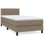 Box spring bed with taupe gray fabric mattress 100x200 cm by vidaXL, Beds and slatted bases - Ref: Foro24-3140197, Price: 331...