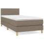 Box spring bed with taupe gray fabric mattress 100x200 cm by vidaXL, Beds and slatted bases - Ref: Foro24-3140437, Price: 338...